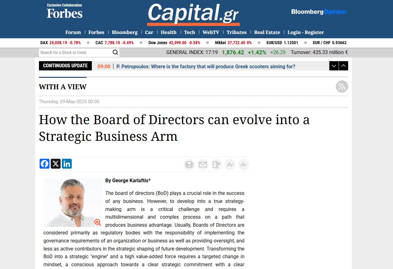 How the Board of Directors can evolve into a Strategic Business Arm
