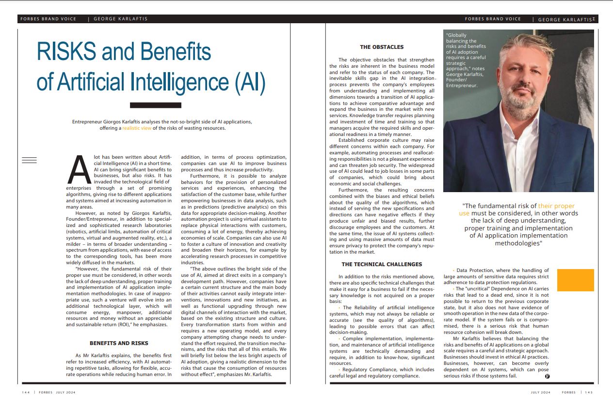Risks and Benefits of Artificial Intelligence (AI)